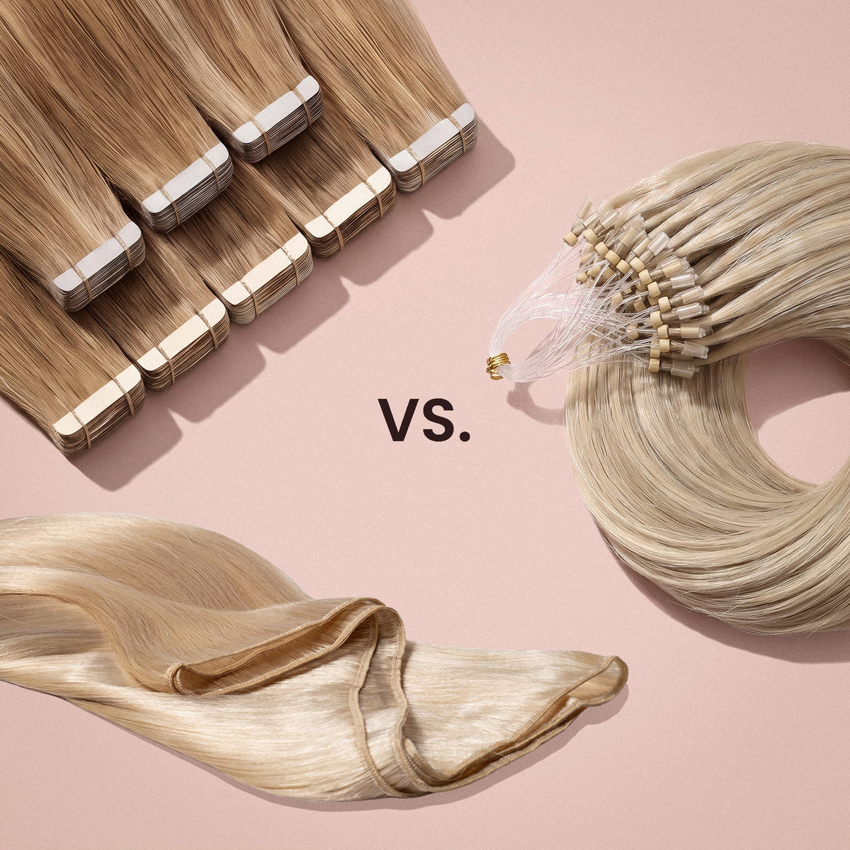Morado Hair Tape Ins vs Micro Loop vs Weft Comparison 