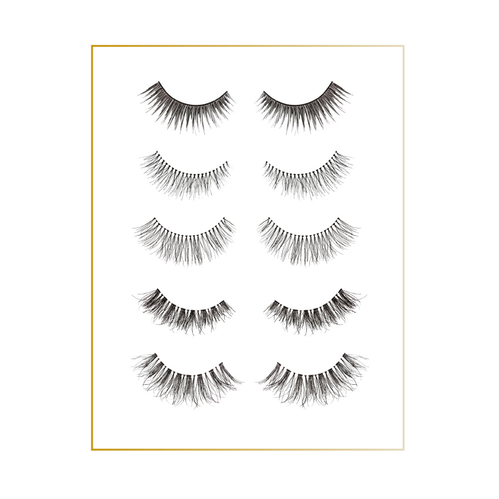 DIAMOND HUMAN HAIR EYELASHES 5 PAIRS PACK